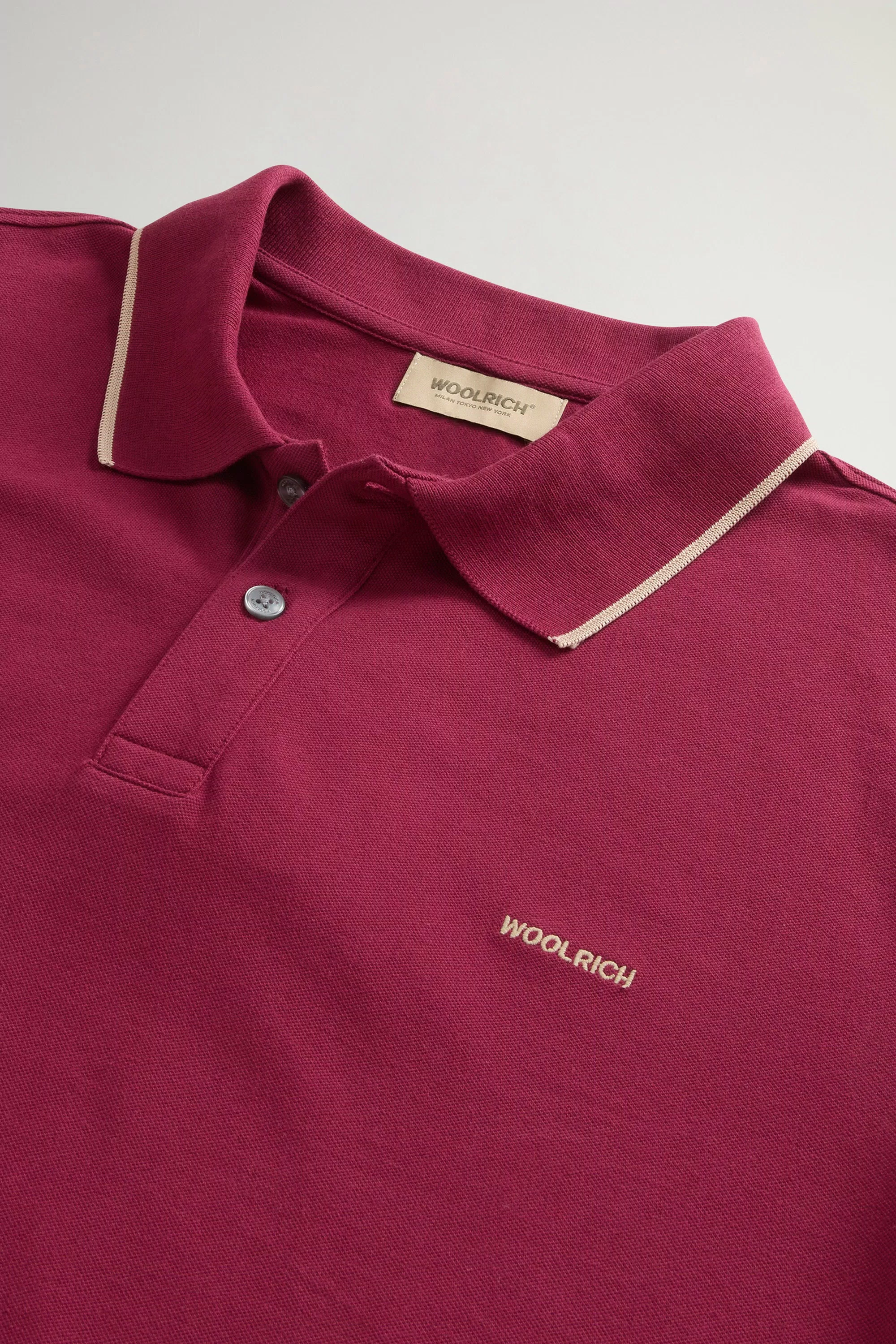 Camiseta de polo Monterey en piqué de mezcla de algodón elástico - Rododendro