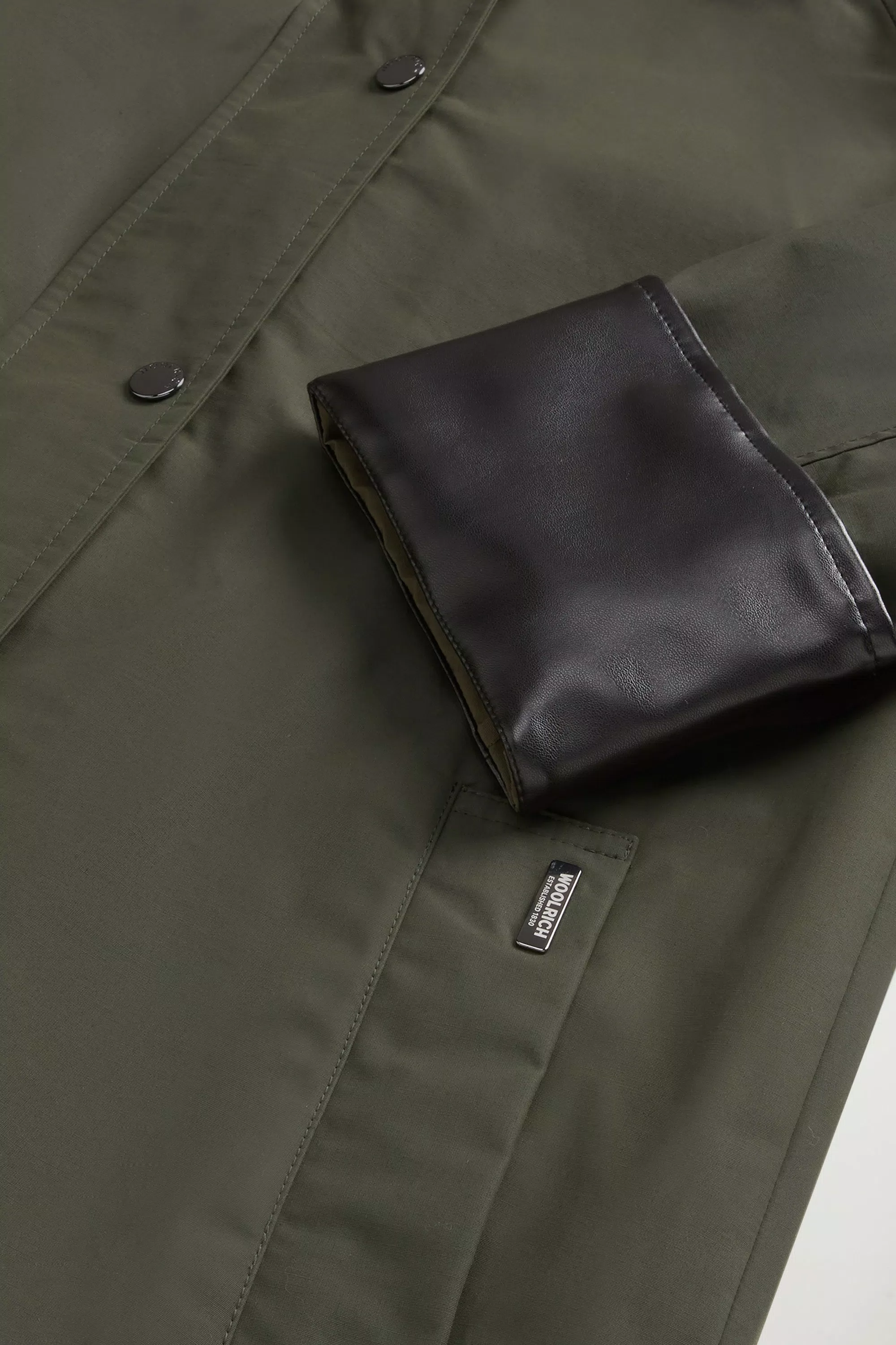 Chaqueta trench Dundee en algodón Superwax - Verde oscuro encerado
