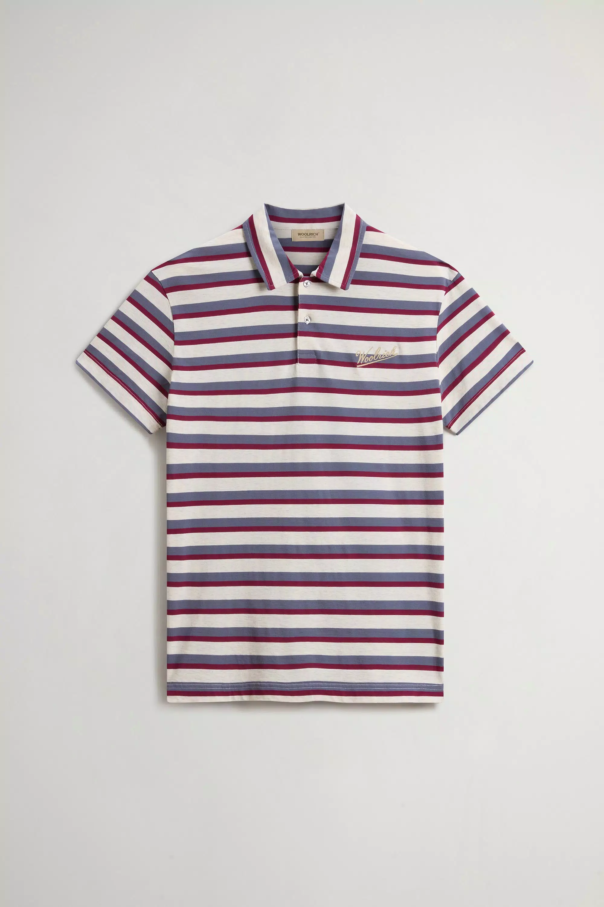 Camiseta de Piqué de Algodón Melange - Estampado de Rayas de Rododendro