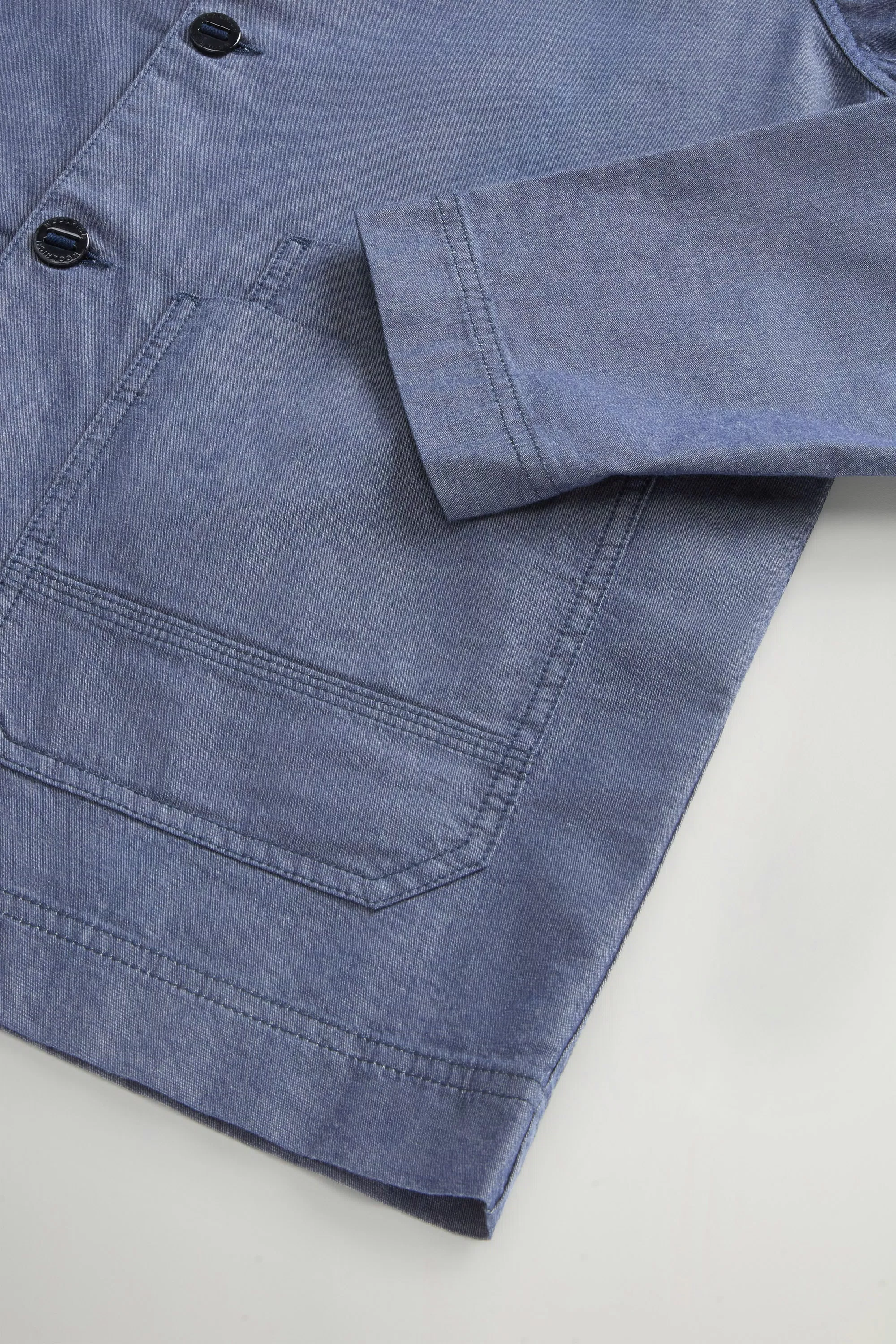 Sobretodo de denim de algodón elastizado - Azul medio