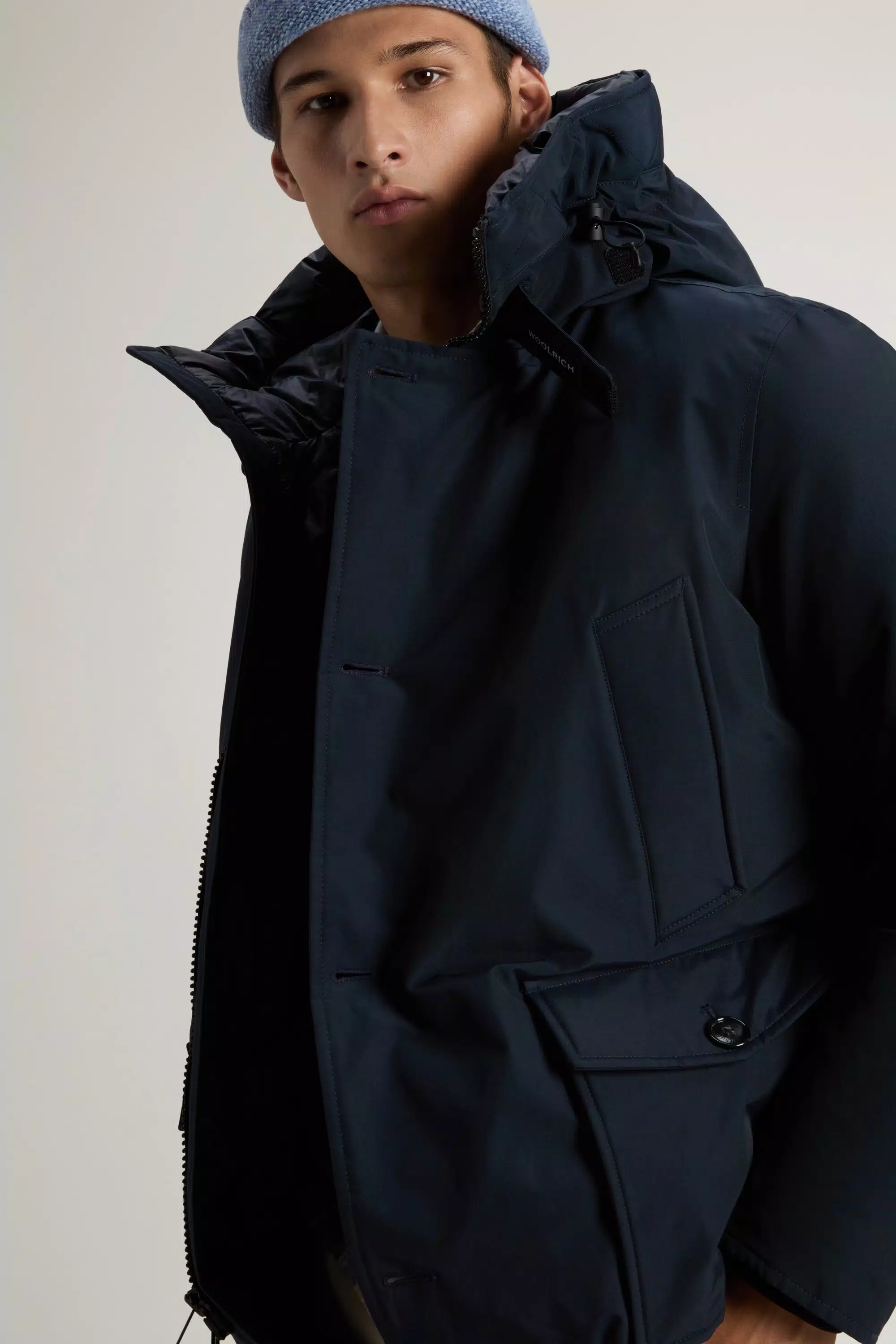 Anorak Ártico en Tela Ramar - Azul Melton