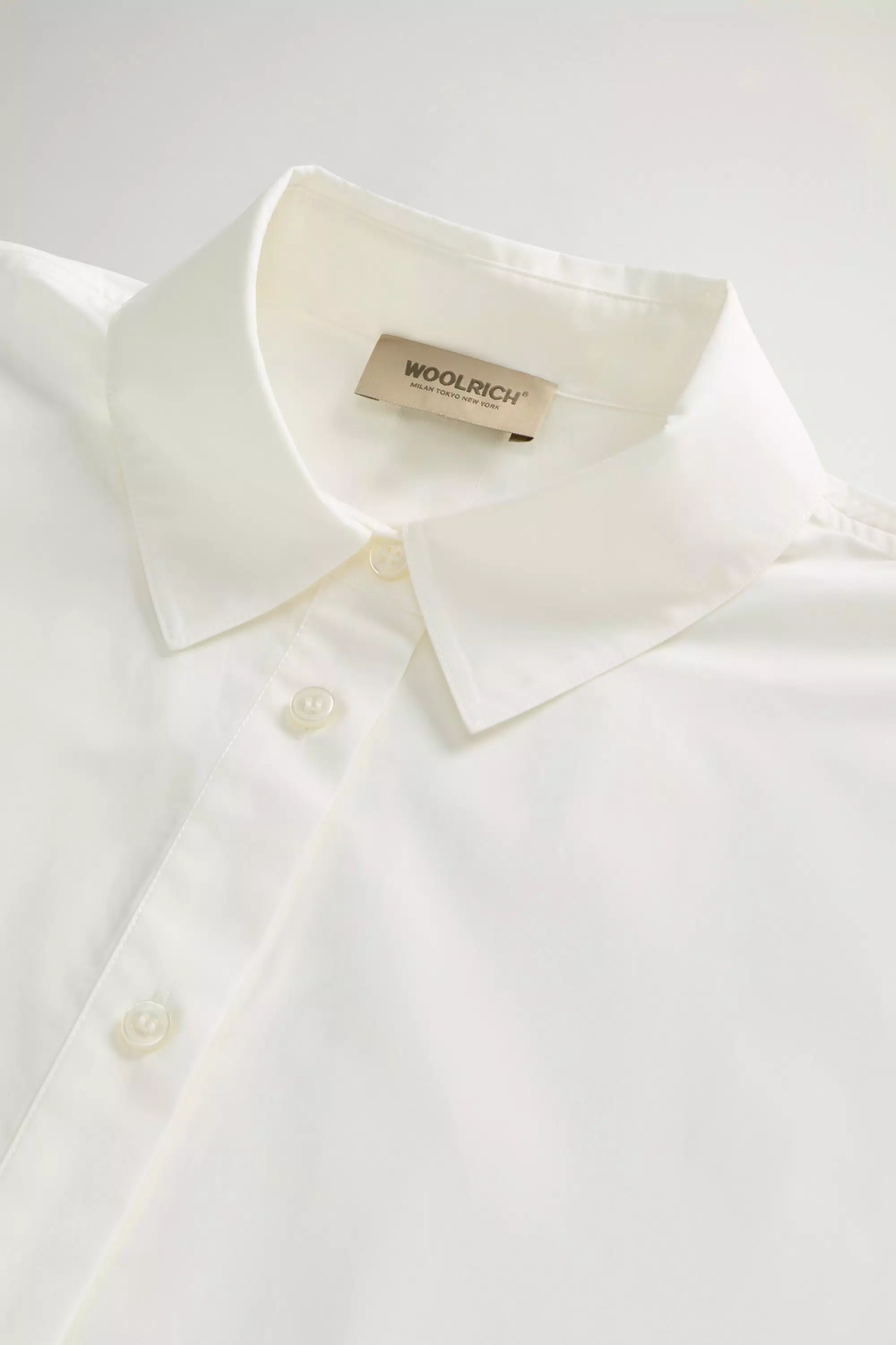 Blusa de popelín de algodón puro - Blanco Ártico
