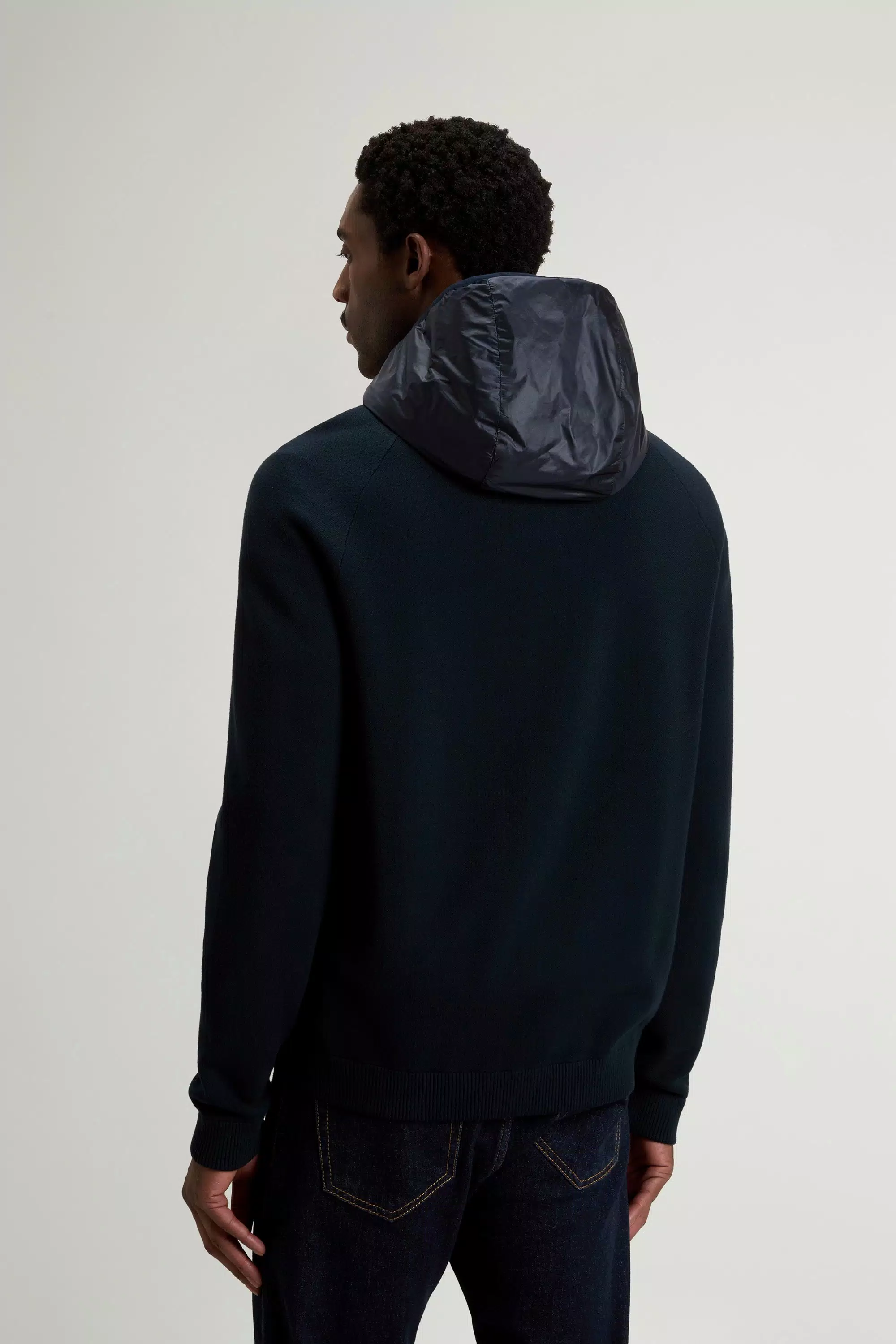 Chaqueta híbrida Allen en nailon ripstop - Azul Melton