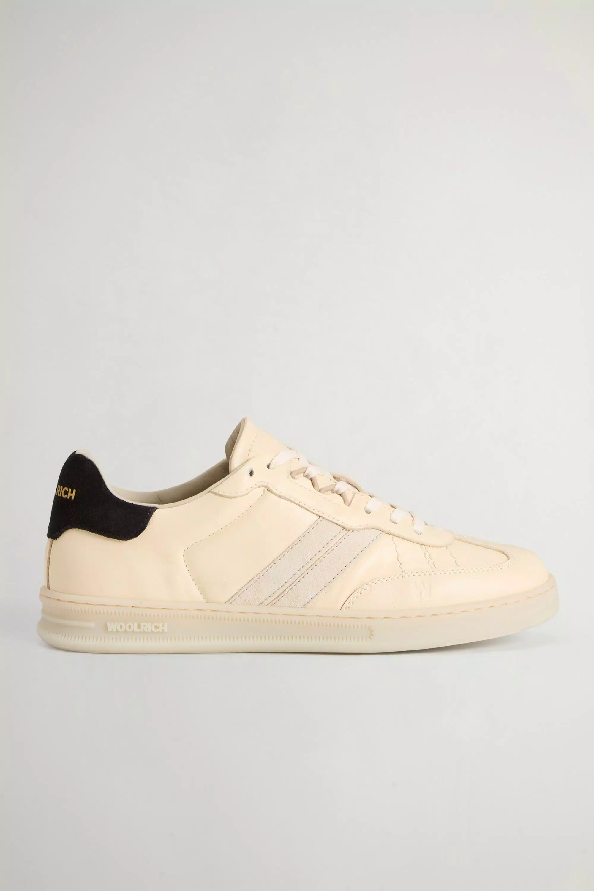 Zapatillas de Tenis Doubleu en Cuero Napa con Detalles de Gamuza - Blanco Oficio