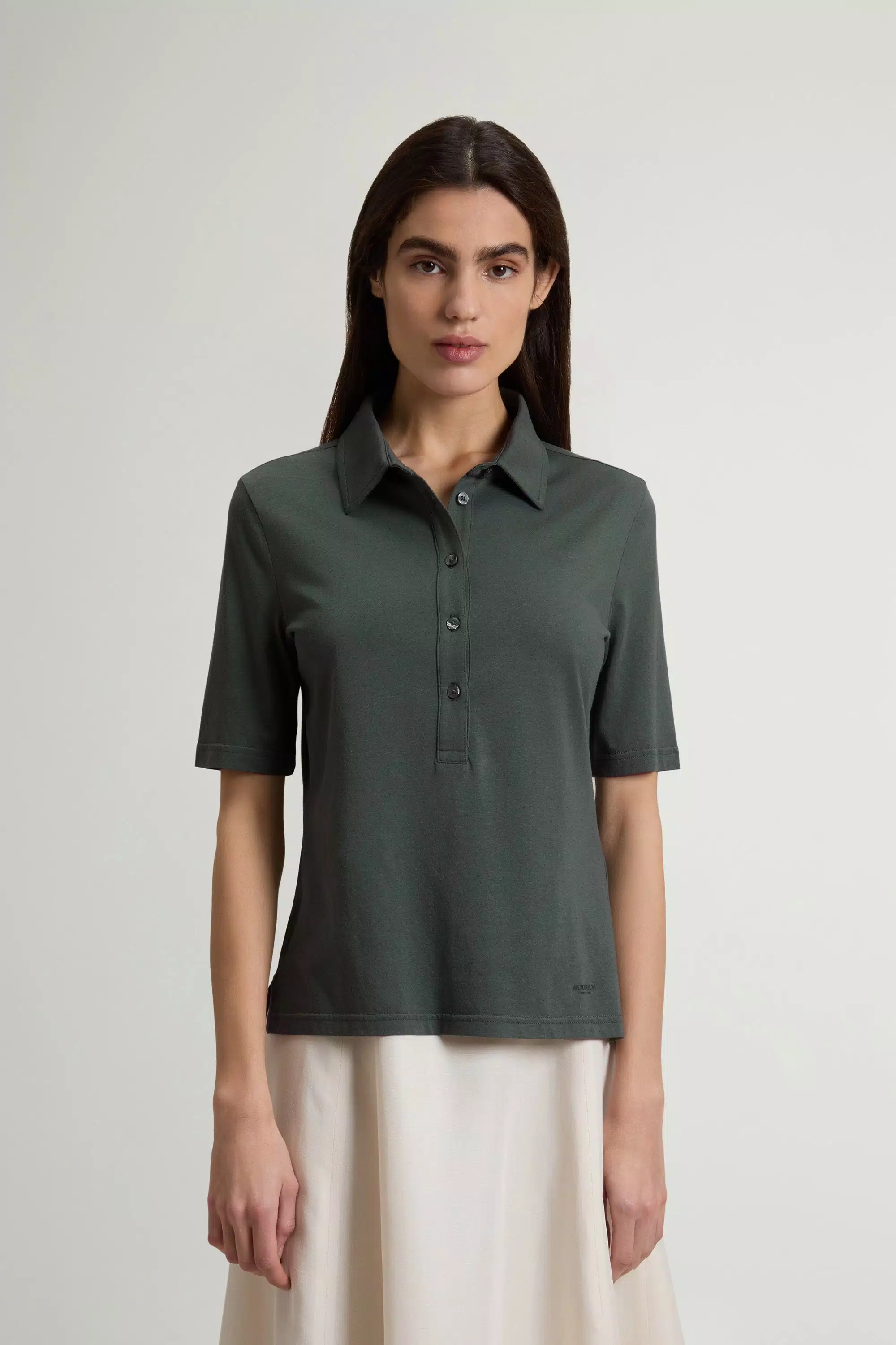 Camiseta de polos de lujo en mezcla de algodón y modal - Velada de bosque