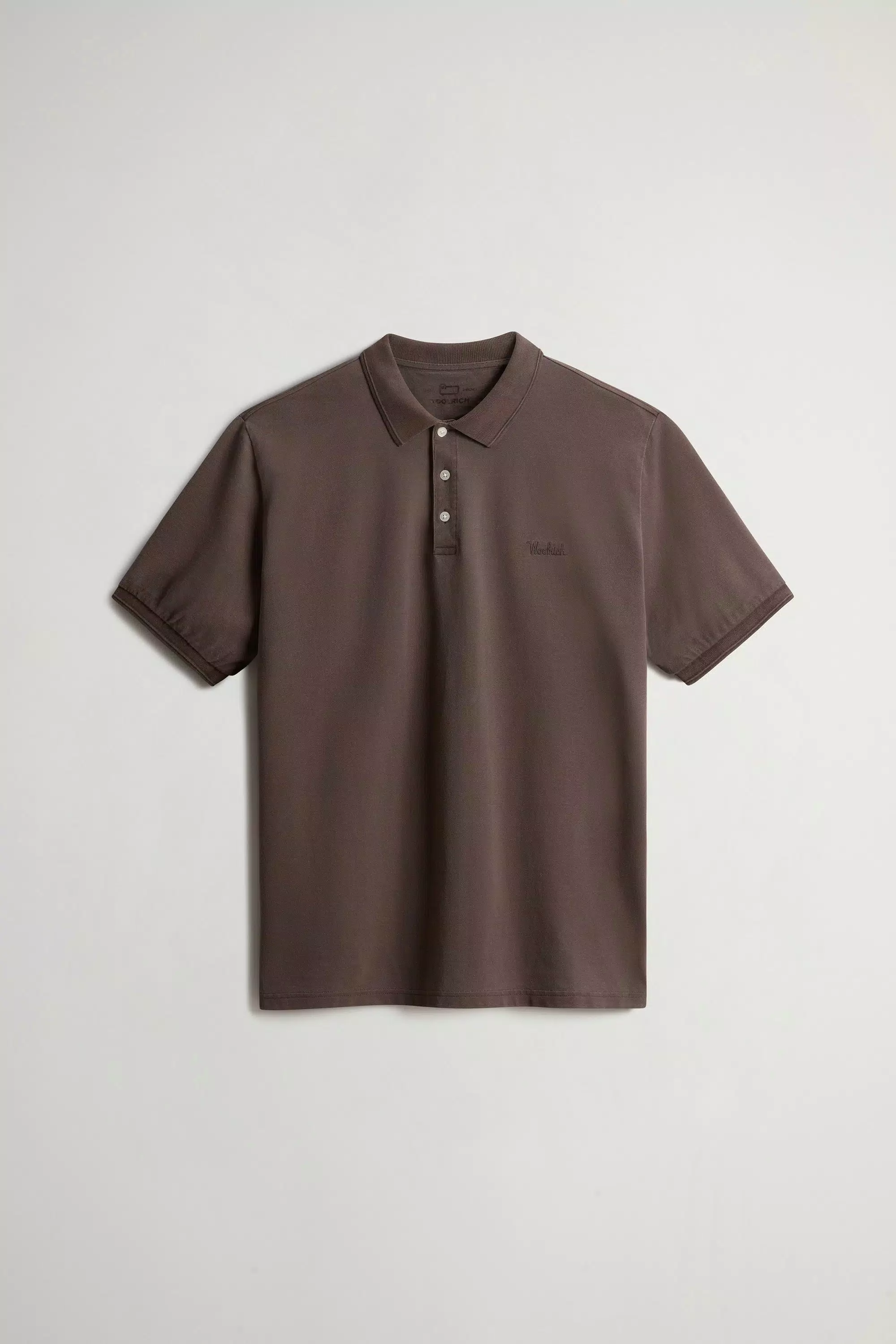 Camiseta de polos Mackinack teñida en algodón piqué elástico - Negro gris desgastado