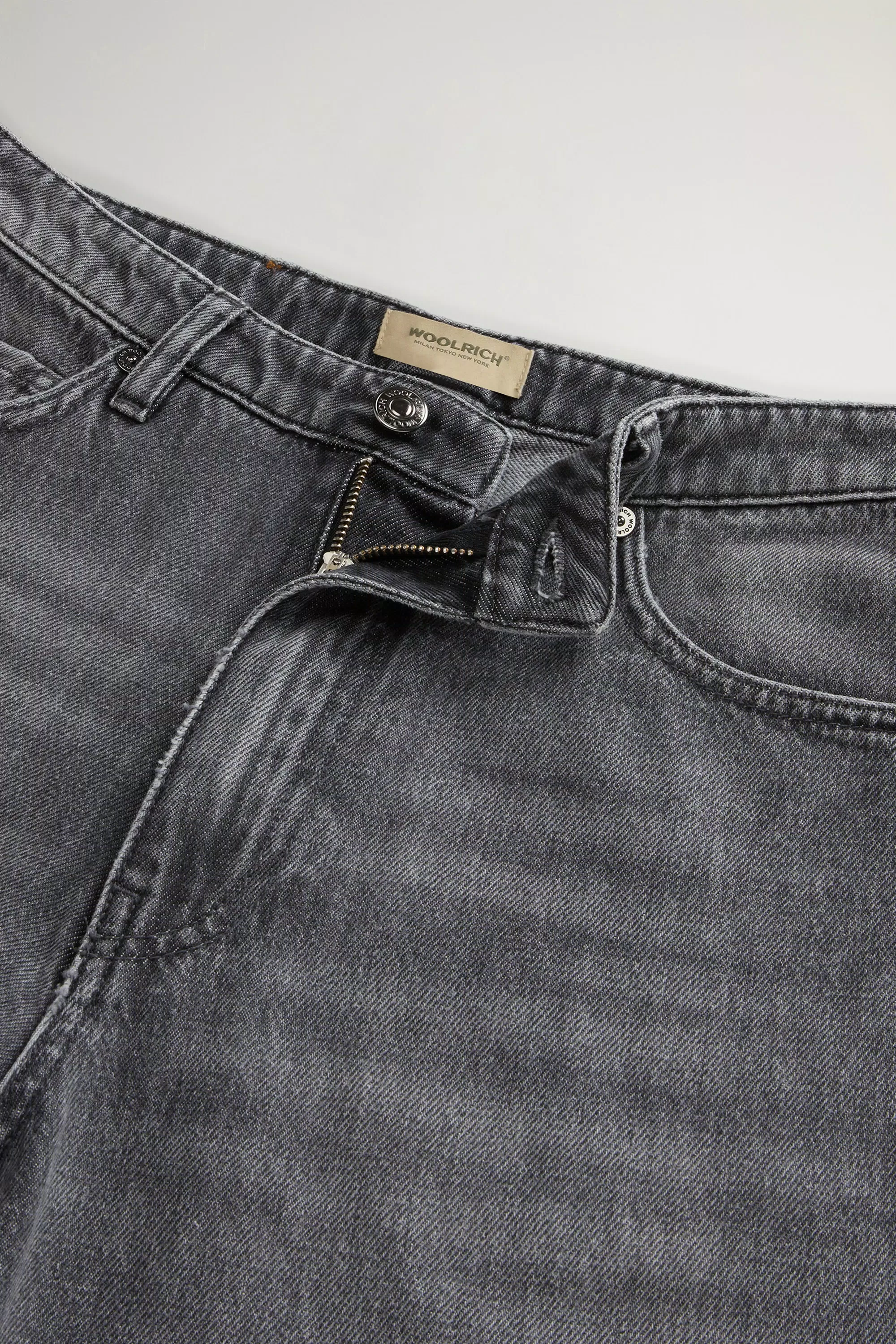 Pantalones de mezclilla de algodón puro - Asfalto