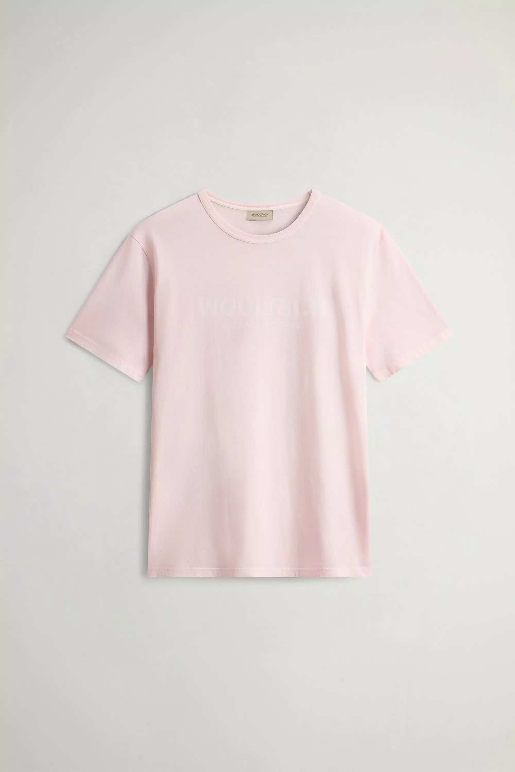Camiseta de algodón puro teñida en prenda - Lila pálido desgastado
