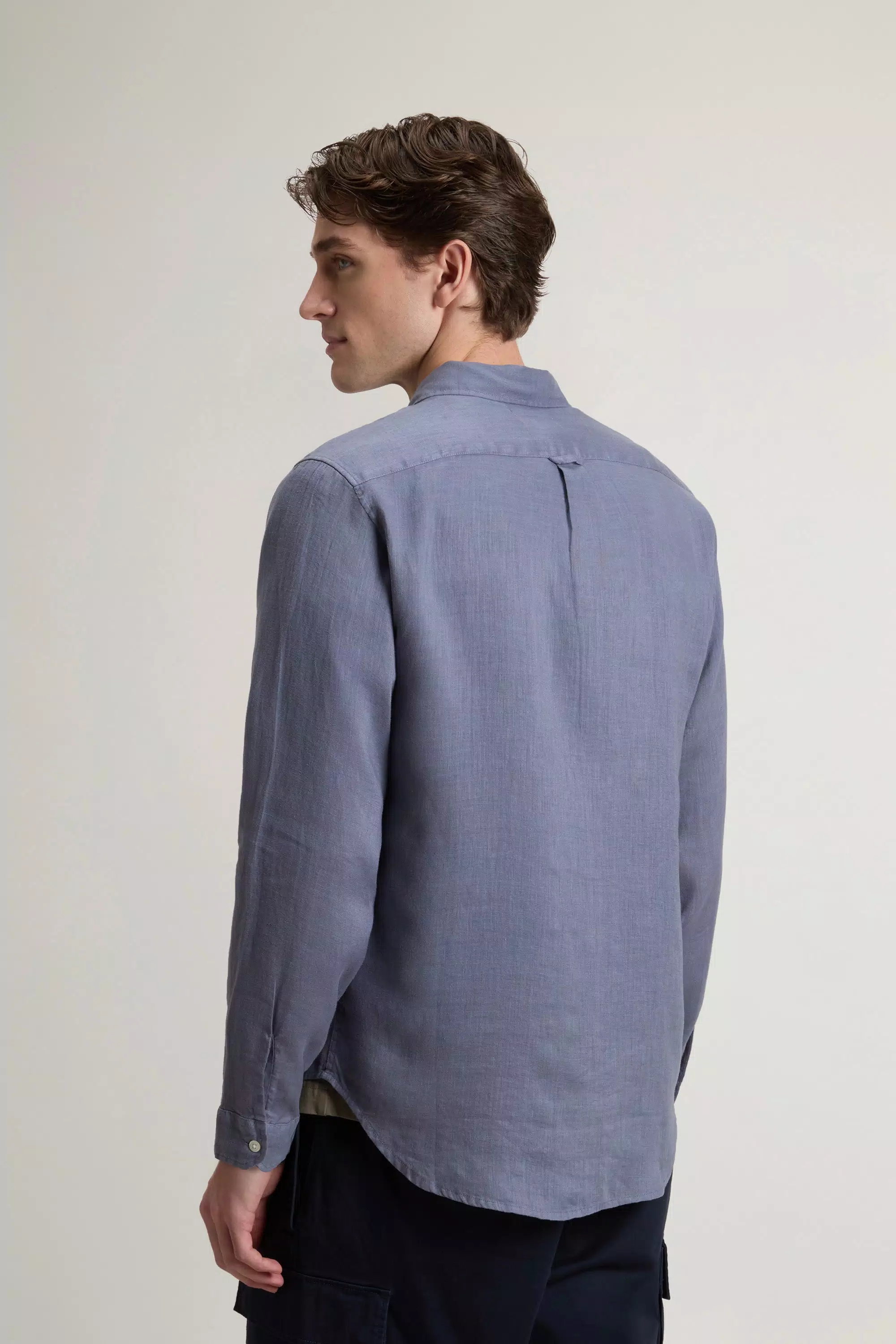 Camisa de Lino Puro Teñida en Prenda - Grisaille