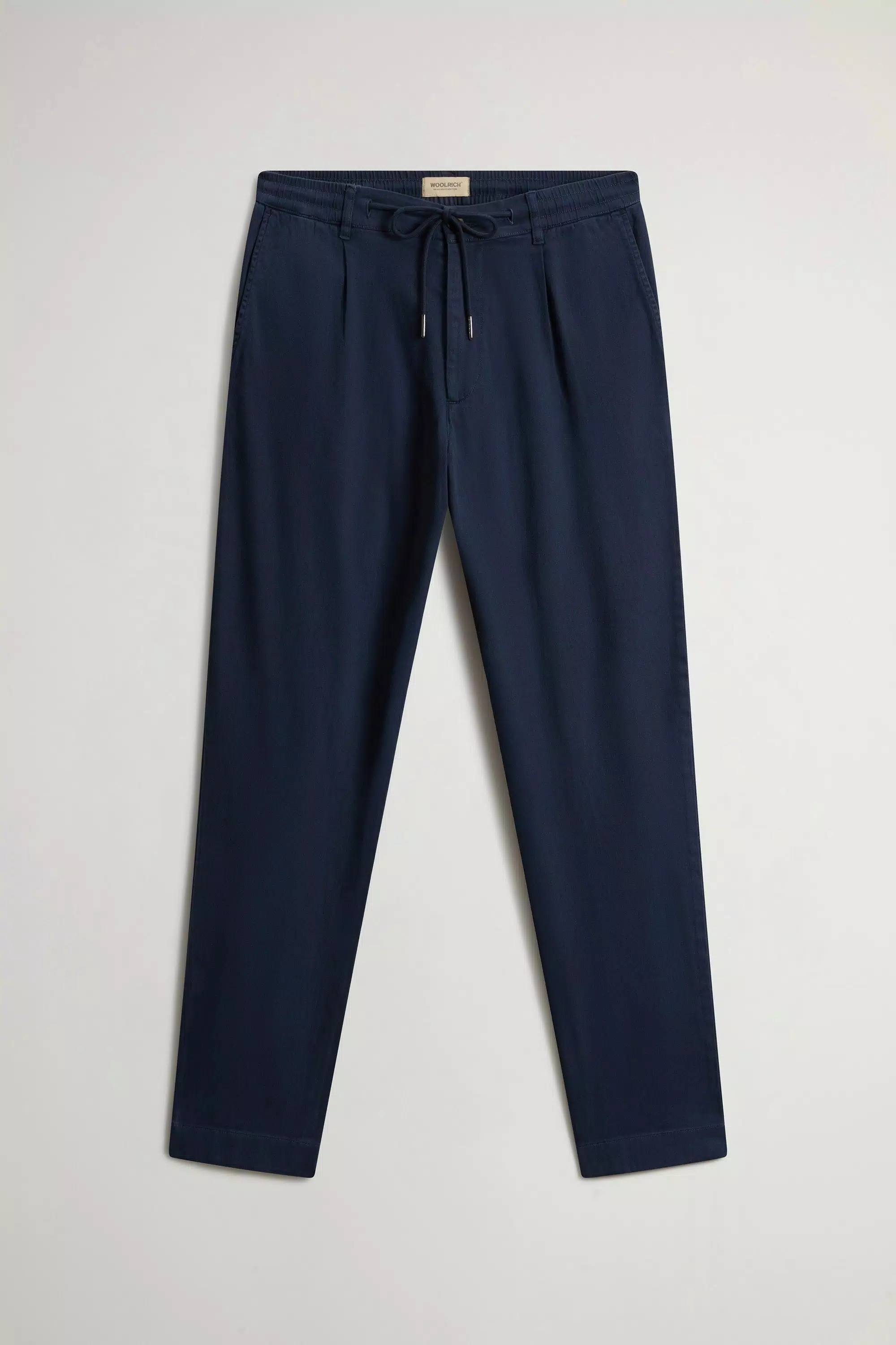 Pantalones Milton teñidos en tela de algodón y lino - Azul Melton