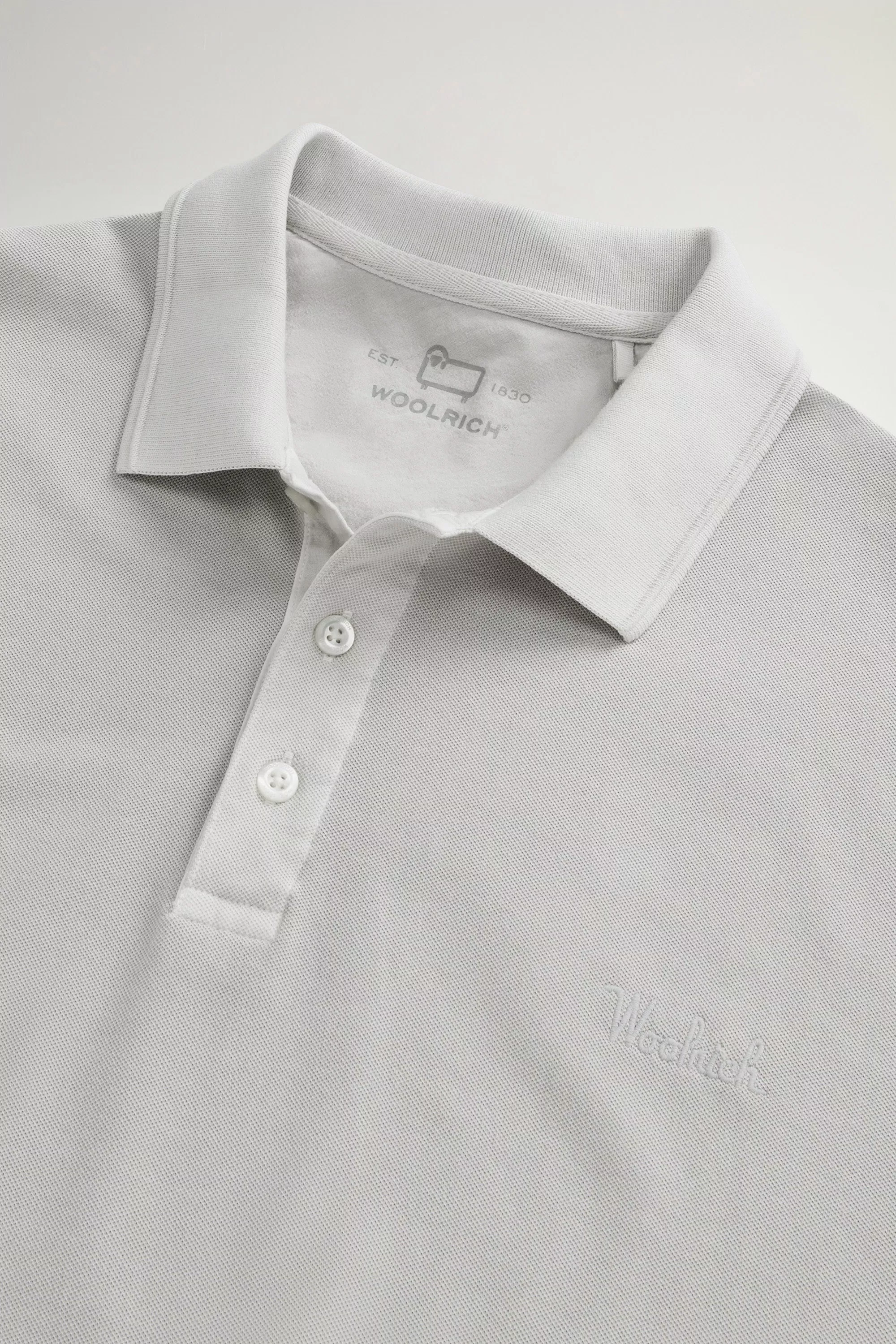 Camiseta de polos Mackinack teñida en algodón piqué elástico - Faded Harbor Mist