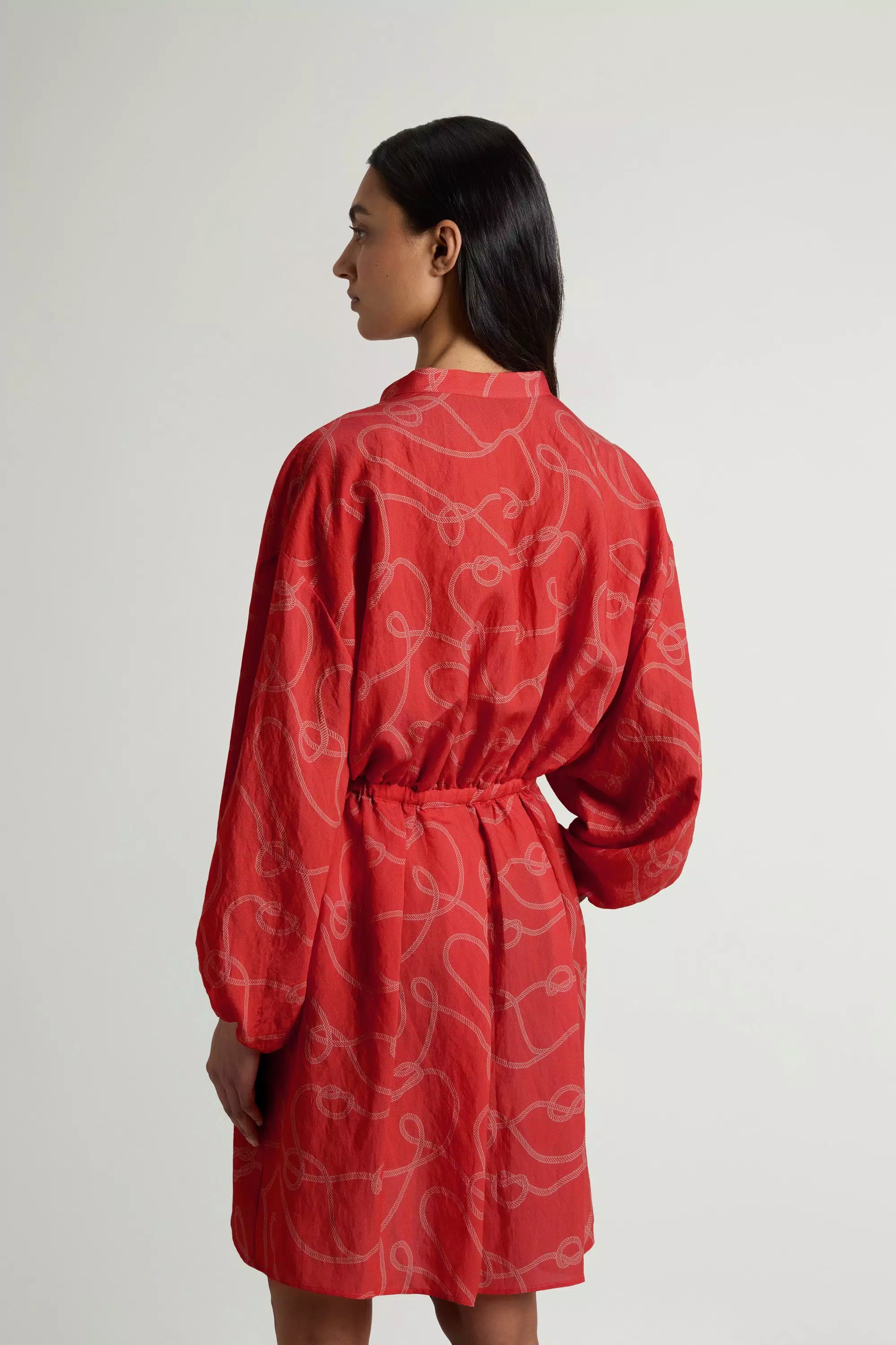 Vestido de mezcla de Lycocell - Cordón Pimentón