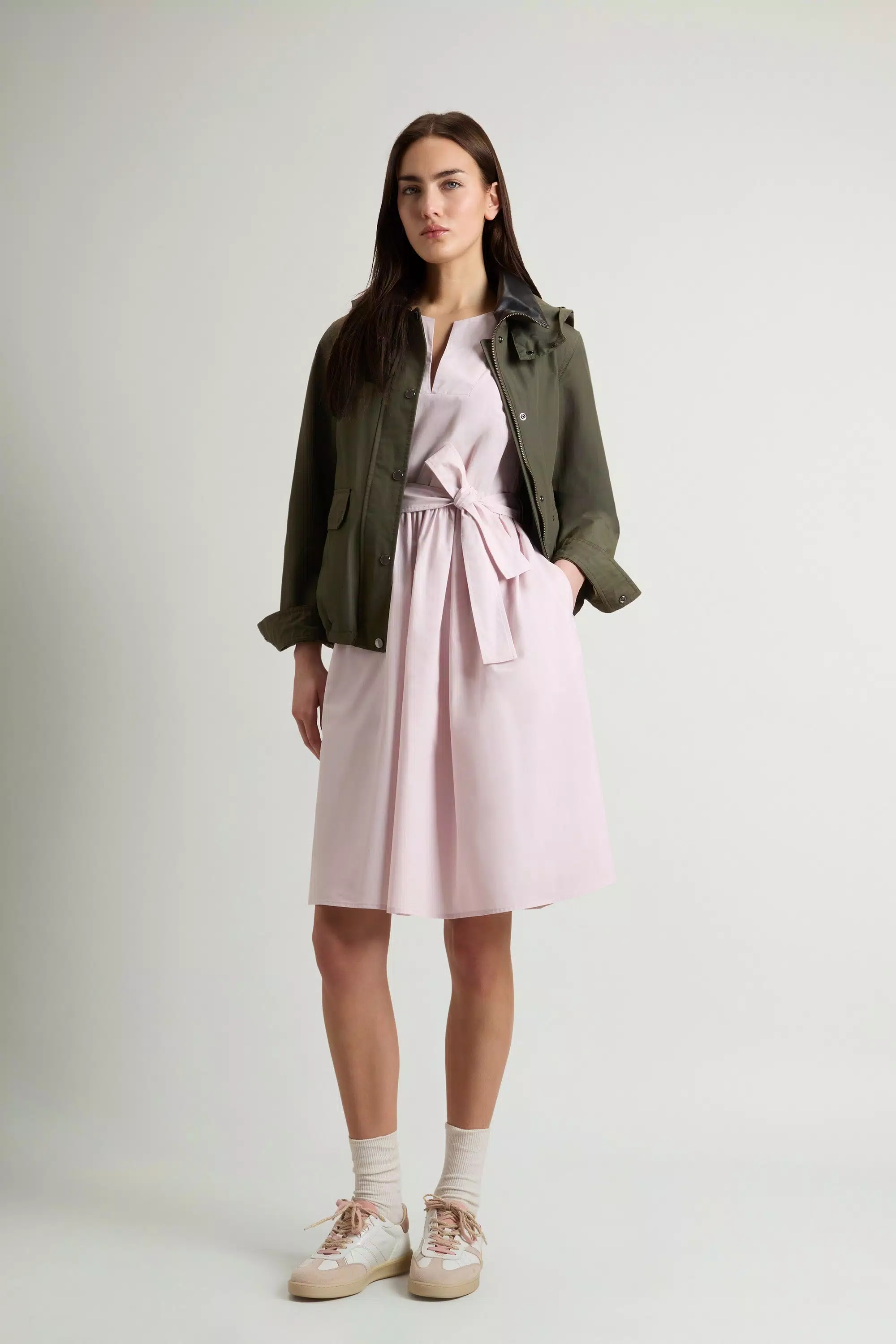 Chaqueta Dundee en algodón Superwax - Verde oscuro encerado