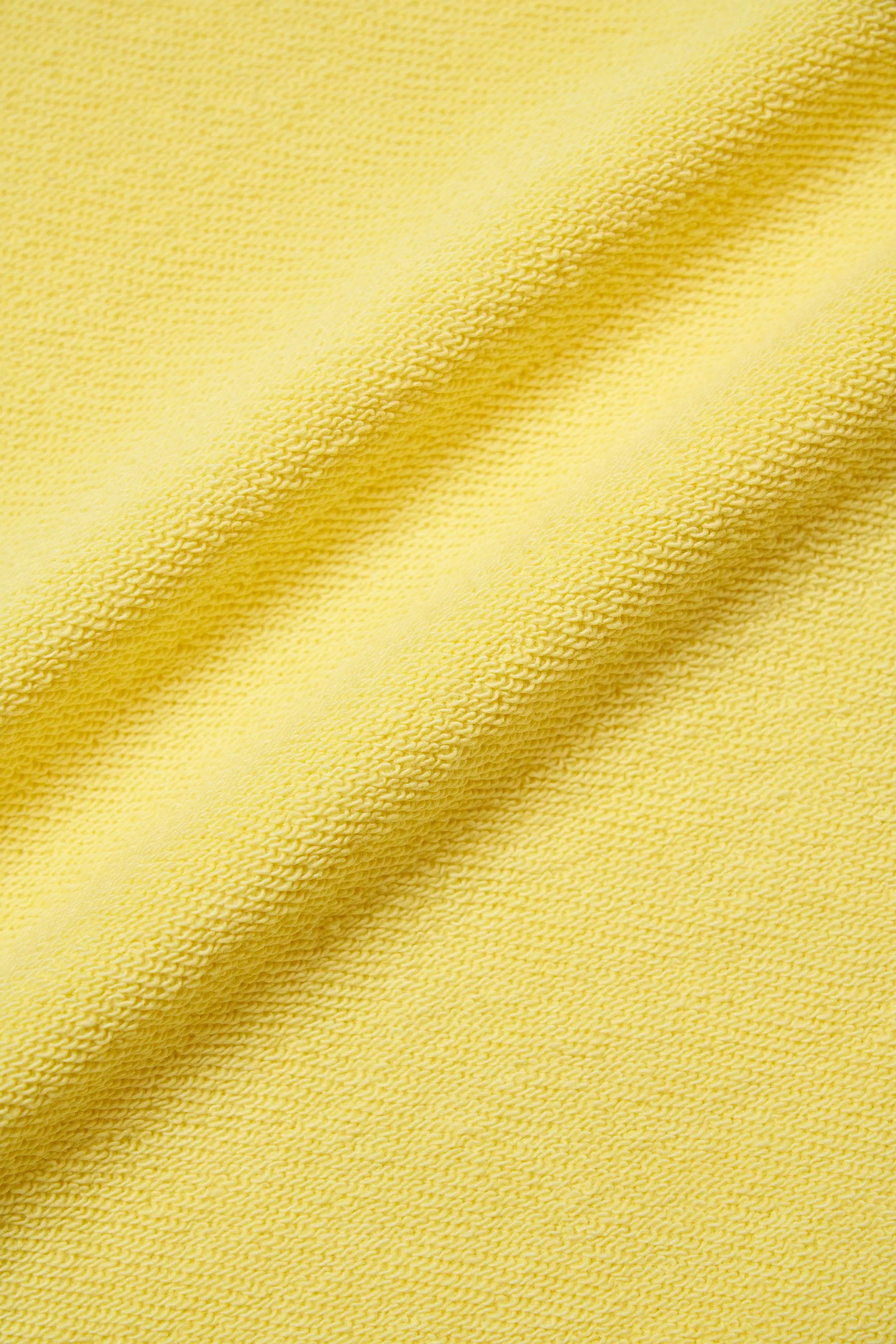Sudadera con cuello redondo de algodón puro - Amarillo