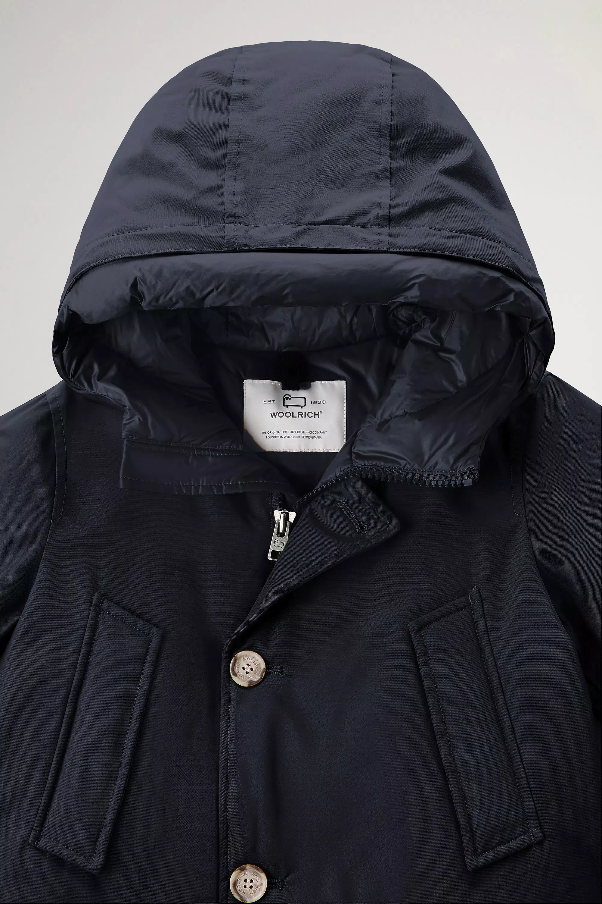 Parka de niño en tela Ramar - Azul Melton