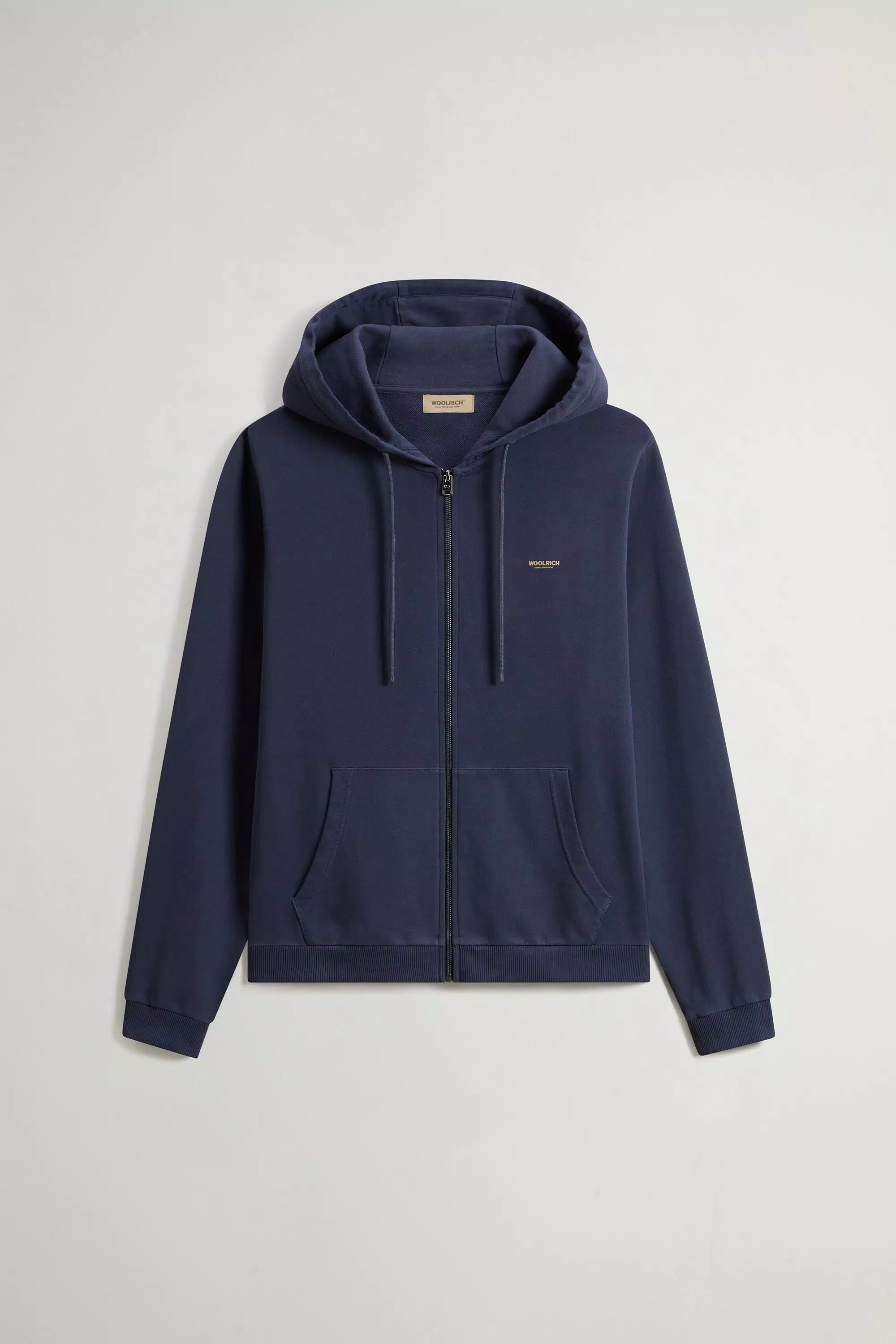 Sudadera teñida en algodón puro - Azul Melton desgastado