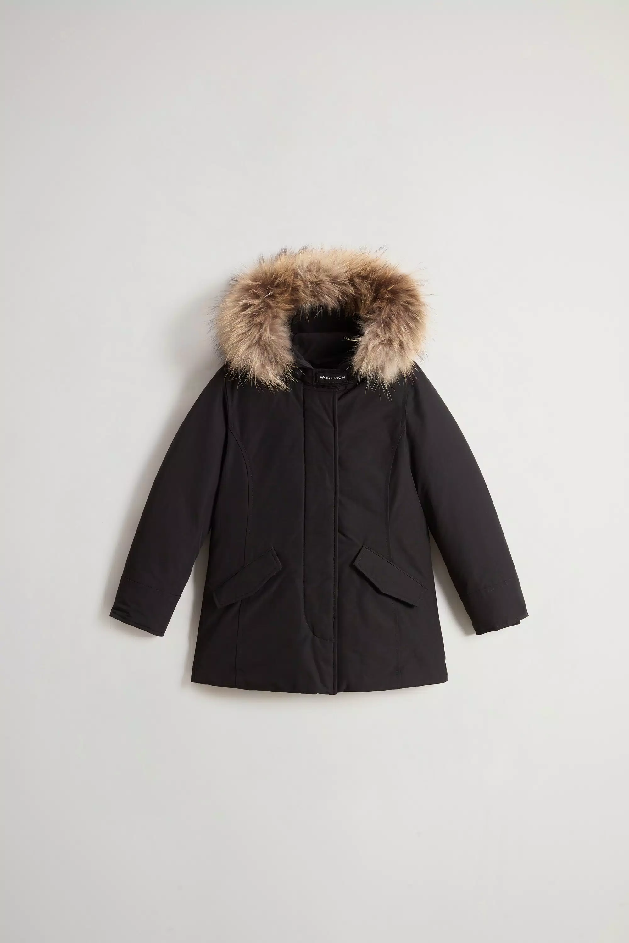 Parka de niña con forro de piel desmontable - Negro