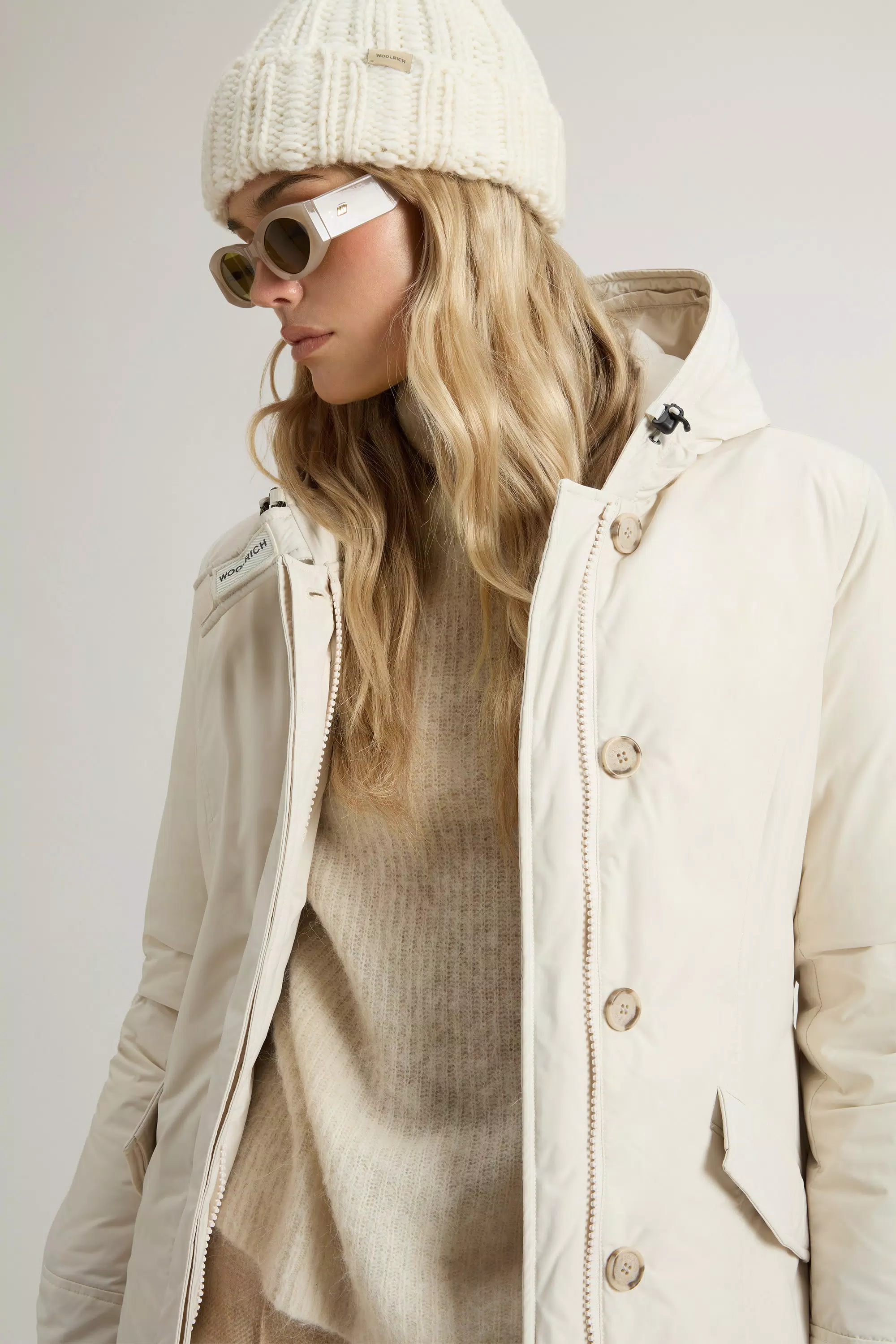 Parka Ártica con Toque Urbano y Piel Desmontable - Crema Leche